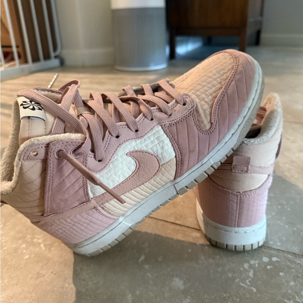 Nike Pink and Cream Women's Dunks